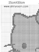 Schema punto croce Hellokitty-monocolore-1