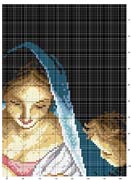 Schema punto croce Madonna-avignone-4