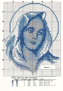 Schema punto croce Madonnina-in-blu
