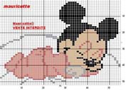 Schema punto croce Mickey-bebe