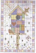 Schema punto croce Nido-patchwork