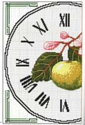 Schema punto croce Orologio-frutta-1