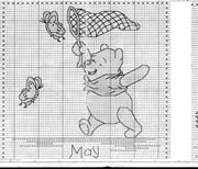 Schema punto croce Winnie-maggio