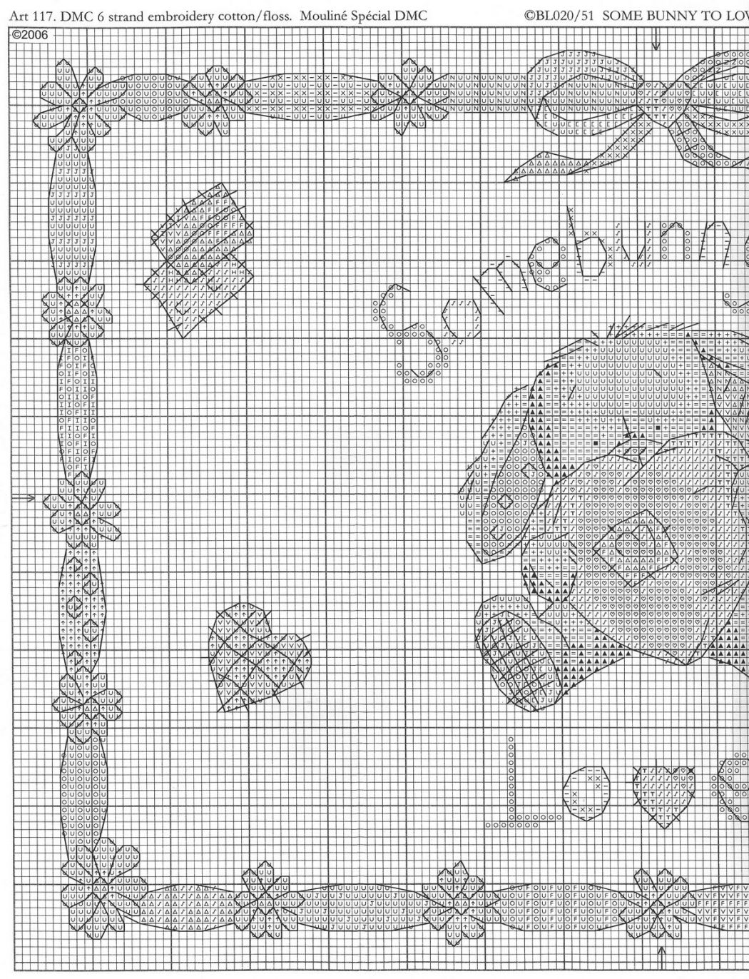 Schema punto croce Some bunny 1