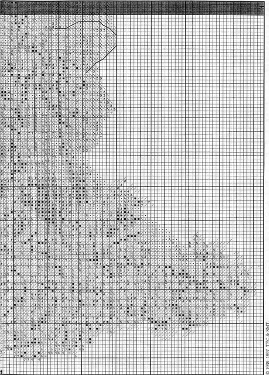 Schema punto croce Vestito rossella 19