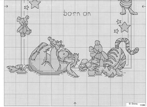 Schema punto croce Winnie the pooh 3