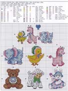 Schema punto croce animaletti 