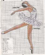 Schema punto croce ballerina 