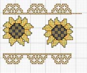 Schema punto croce due fiori