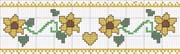 Schema punto croce girasole piccolo 