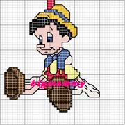 Schema punto croce pinocchio2 