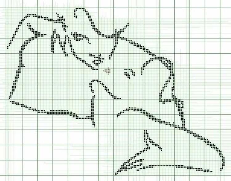 Schema punto croce Abbraccio