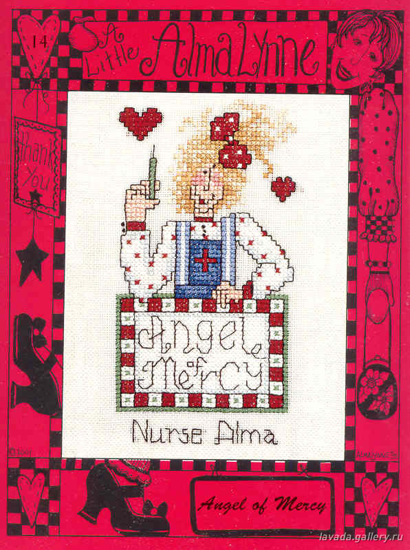 Schema punto croce Angelo strano 1