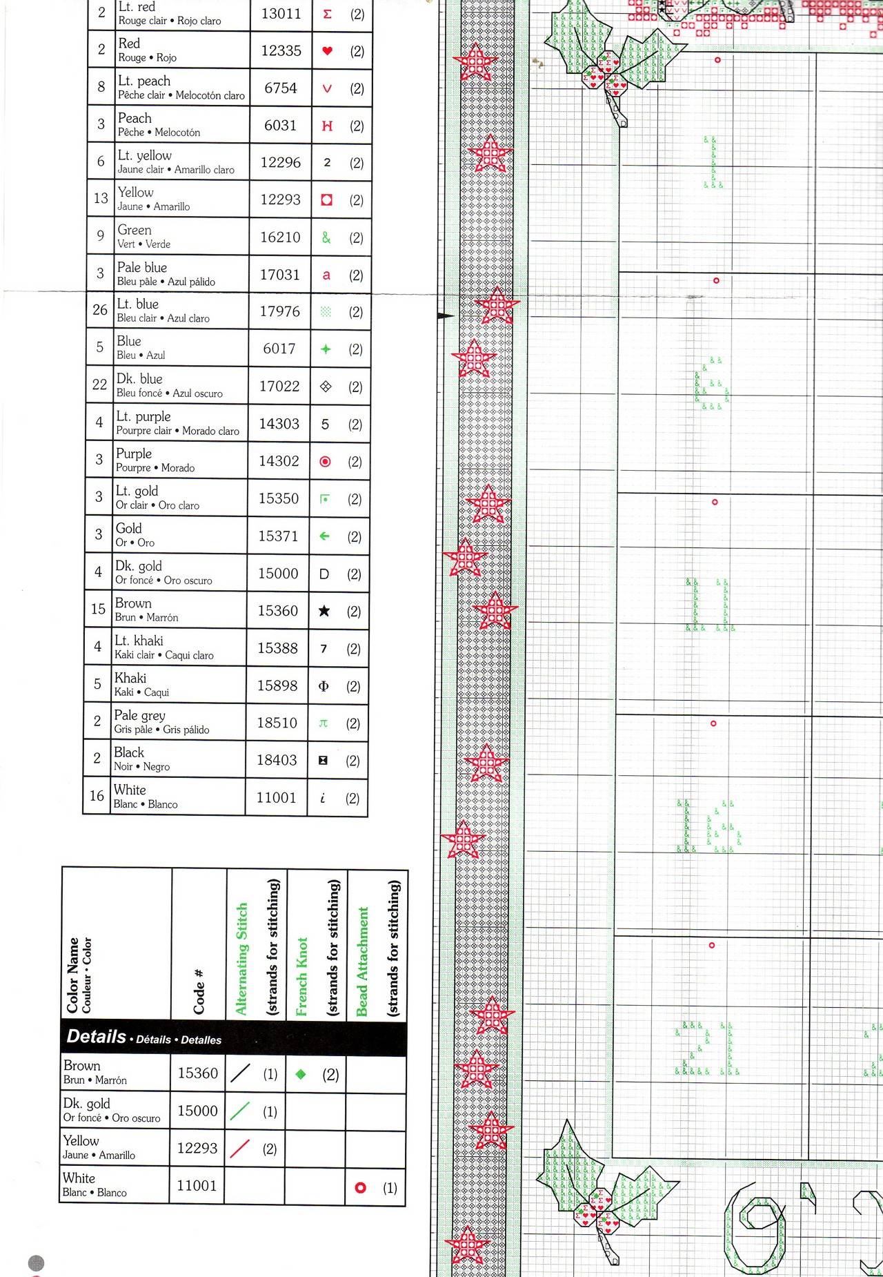 Schema punto croce Avvento 7