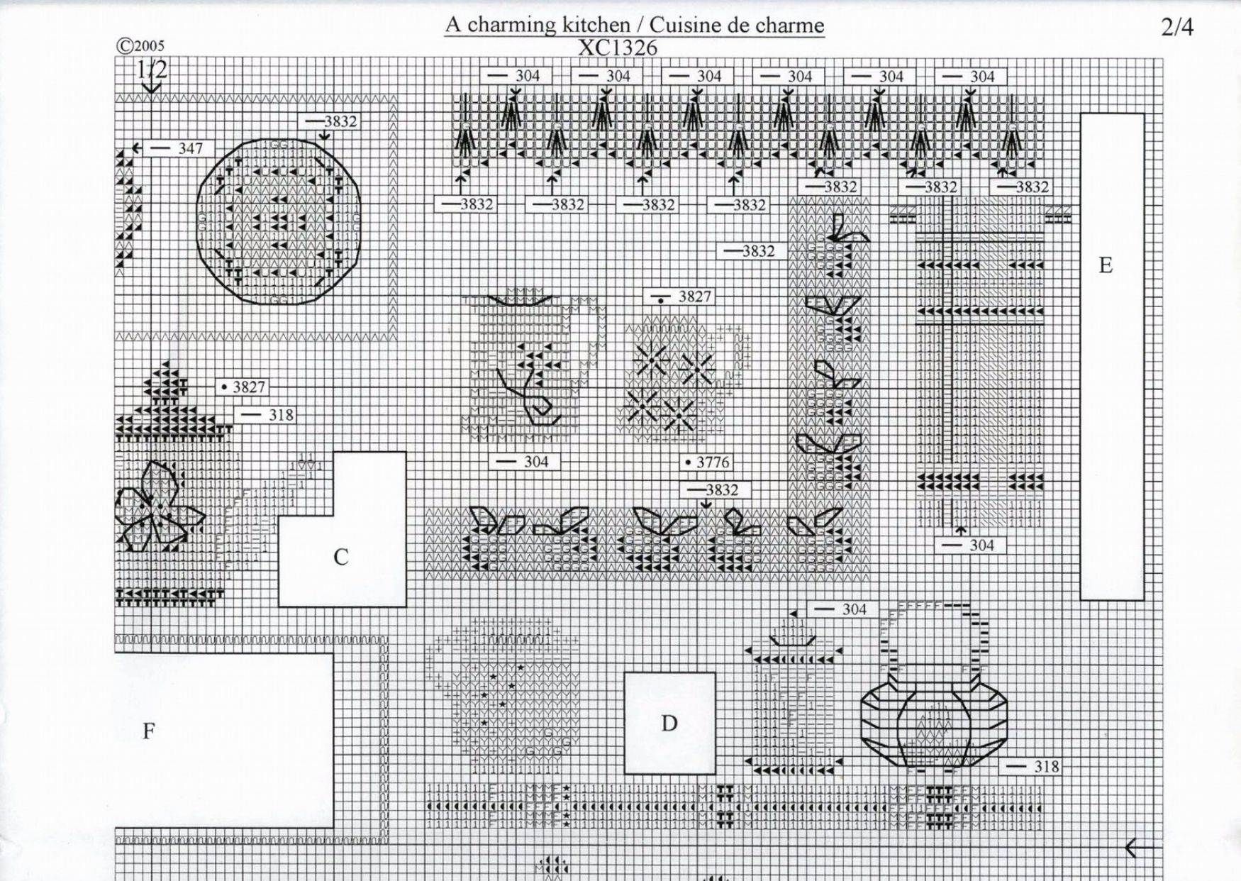 Schema punto croce Bella cucina 4