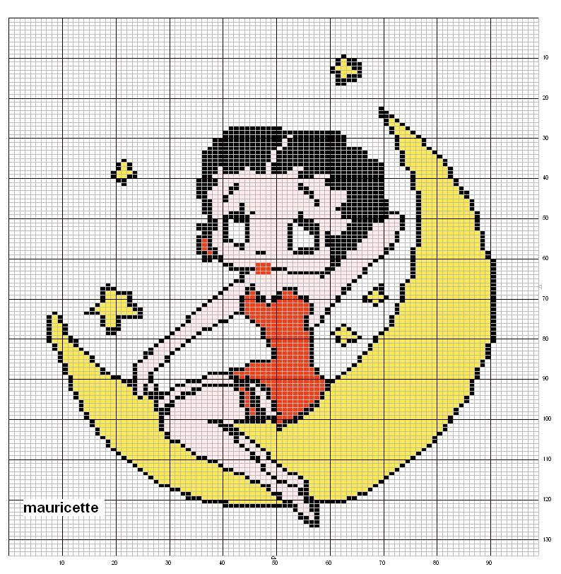 Schema punto croce Betty boop