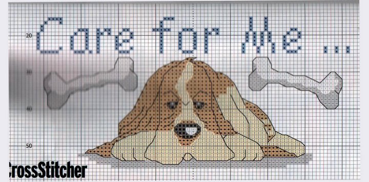 Schema punto croce Cagnatto