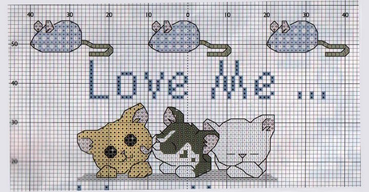 Schema punto croce Cagnolini 2