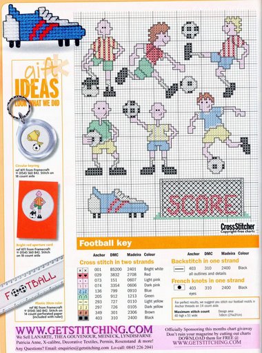 Schema punto croce Calcio