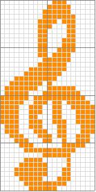 Schema punto croce Chiave di violino