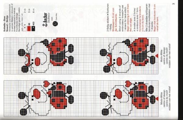 Schema punto croce Coccinelle3