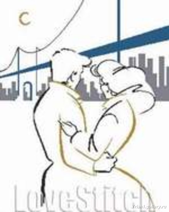 Schema punto croce Coppia londra 5