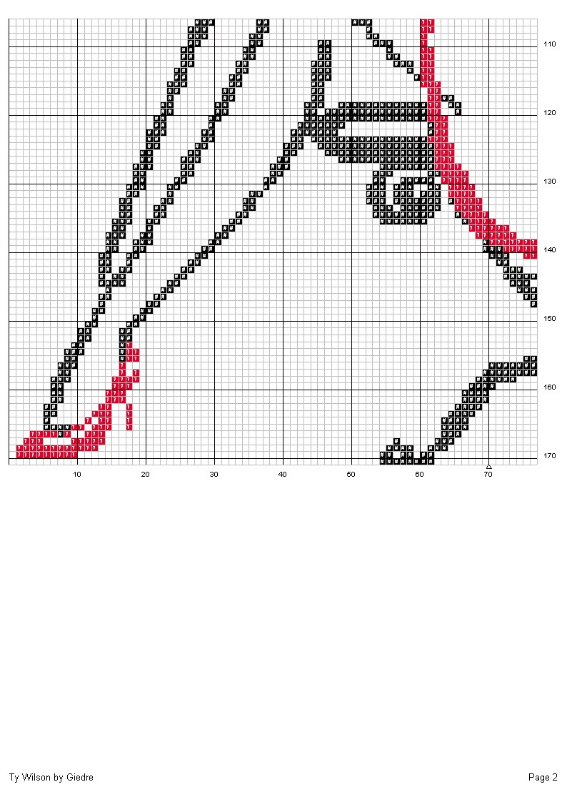 Schema punto croce Coppia seduta 3