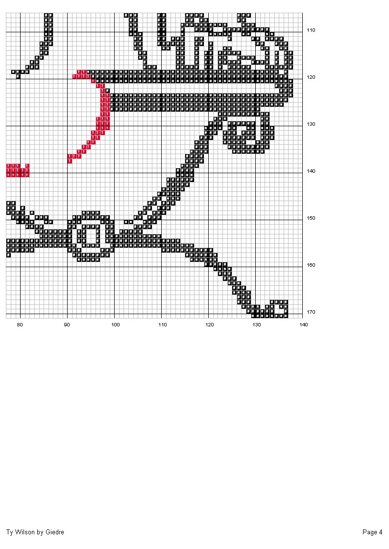 Schema punto croce Coppia seduta 4