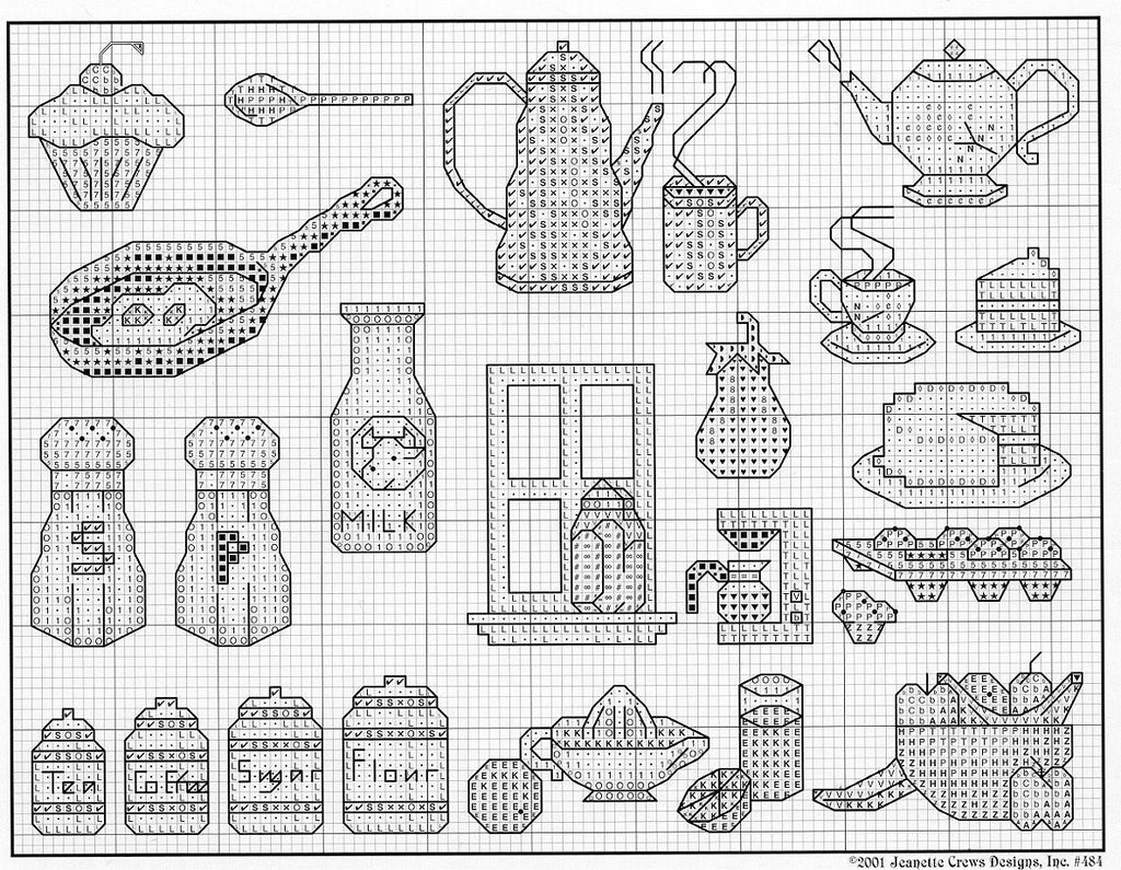 Schema punto croce Cucina 66 2