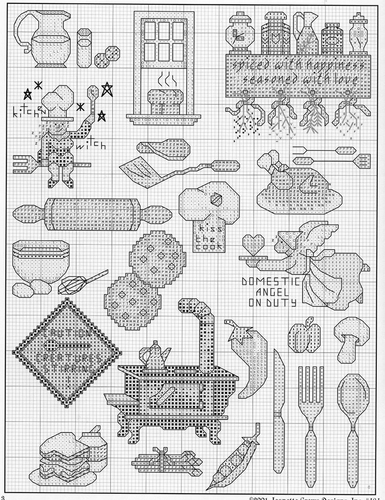 Schema punto croce Cucina 66 3