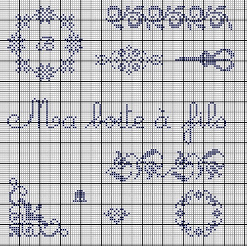 Schema punto croce Cucito2