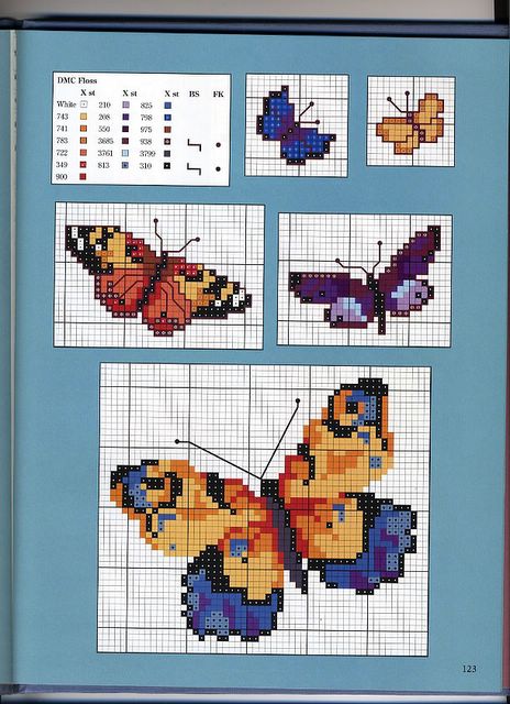 Schema punto croce Farfalle 2