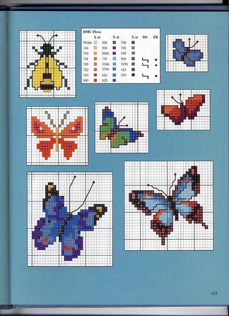 Schema punto croce Farfalle 4