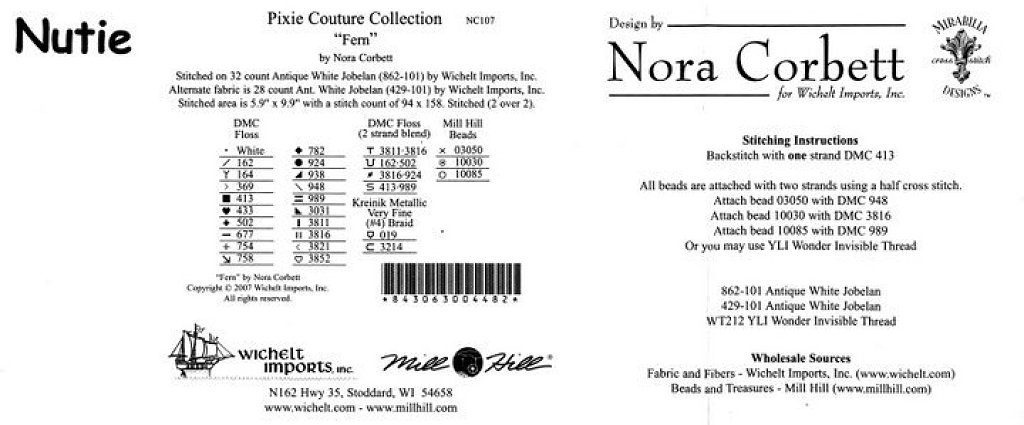 Schema punto croce Fata nutie 3