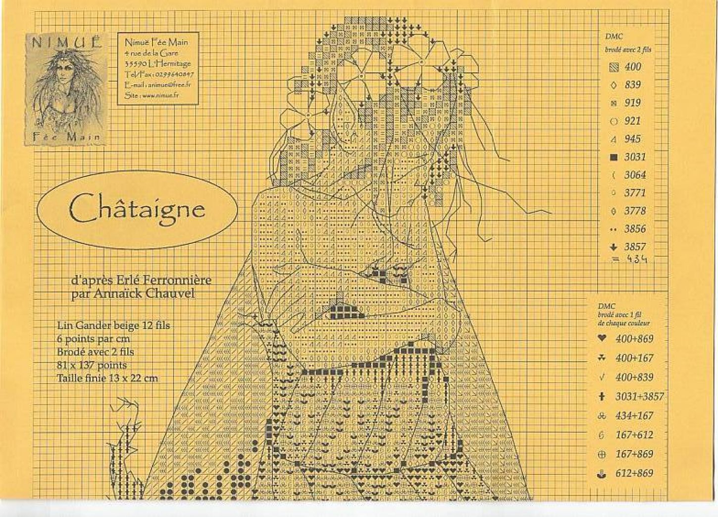 Schema punto croce Fatina 1