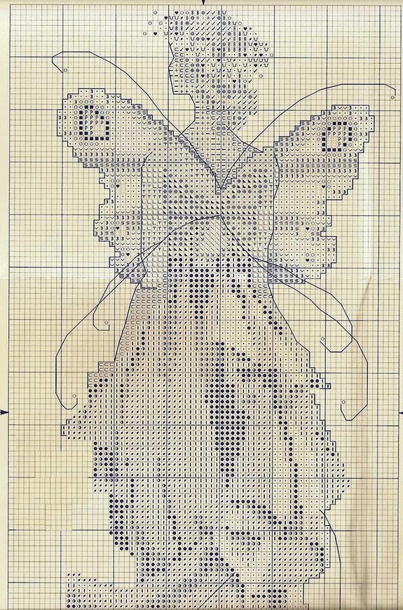 Schema punto croce Fatina fine 1