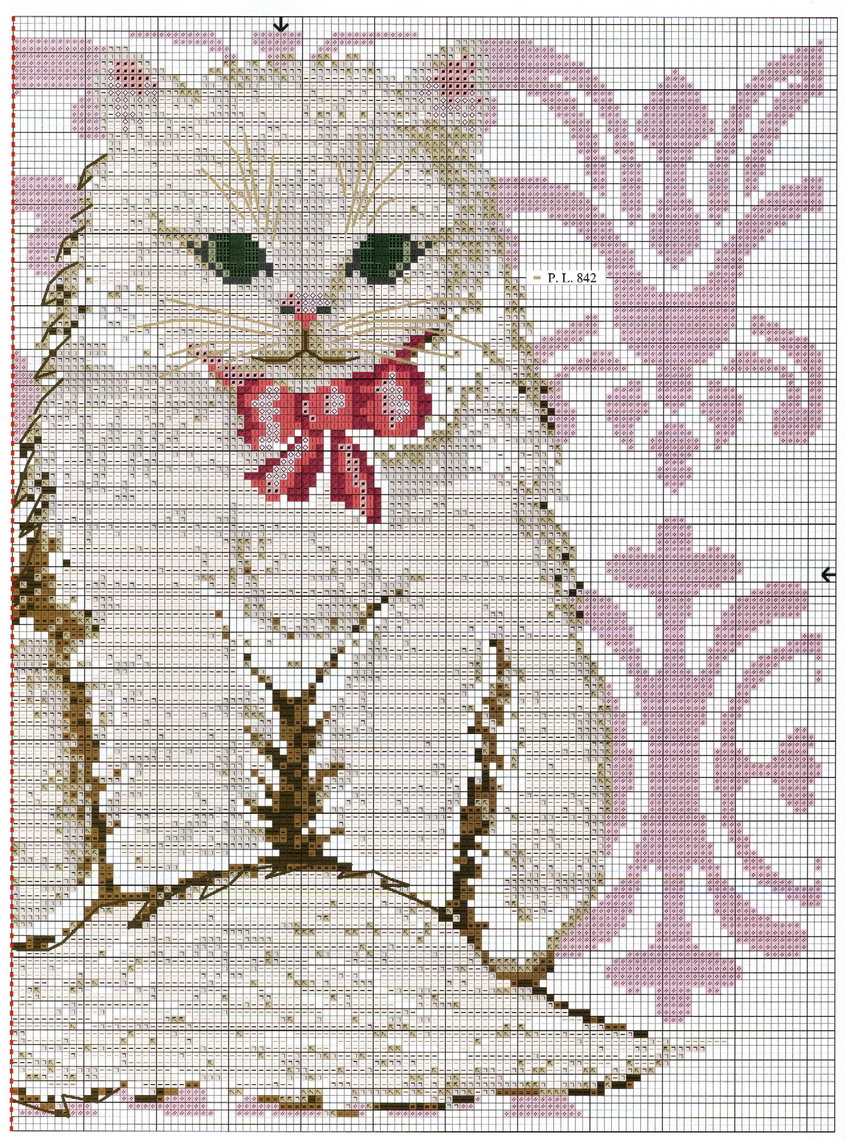 Schema punto croce Gattino 2