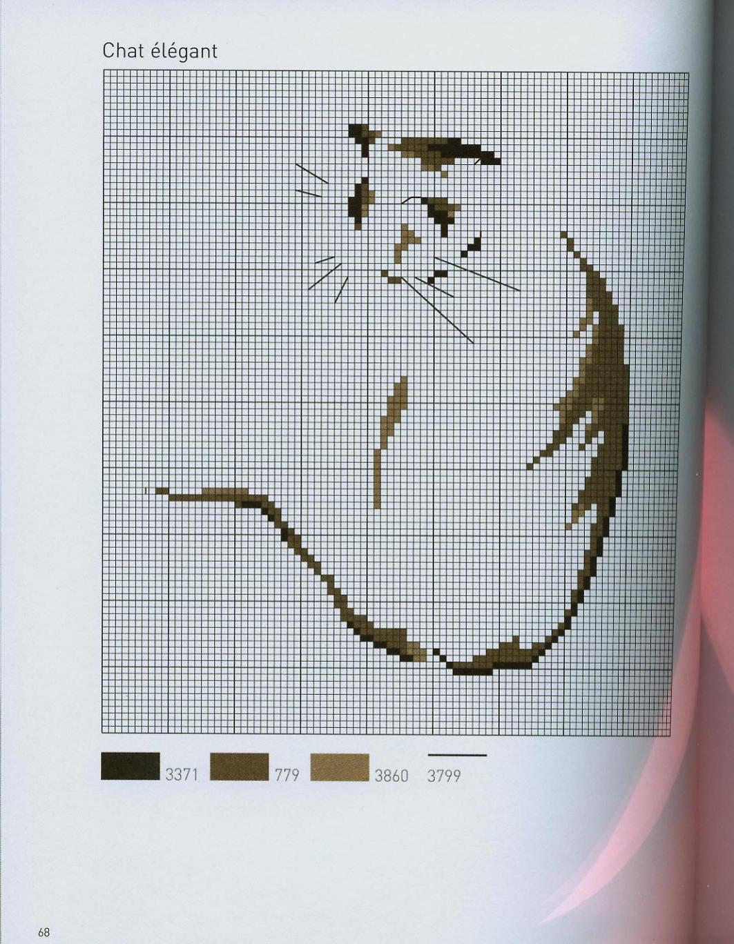 Schema punto croce Gatto 9