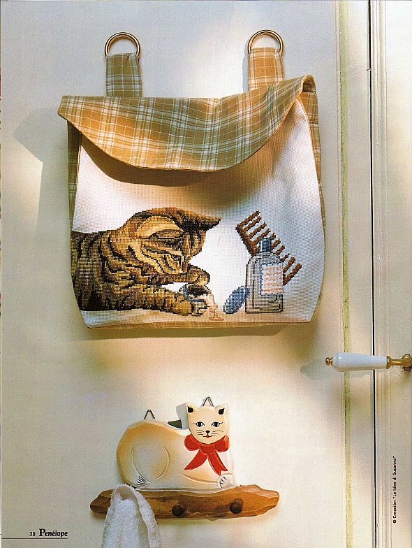 Schema punto croce Gatto che gioca 1