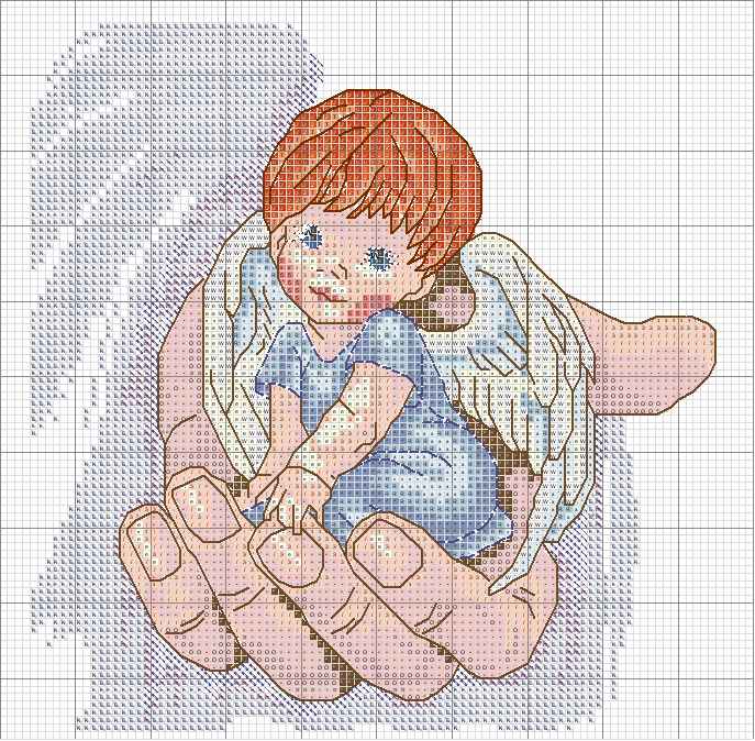 Schema punto croce Gemella 3