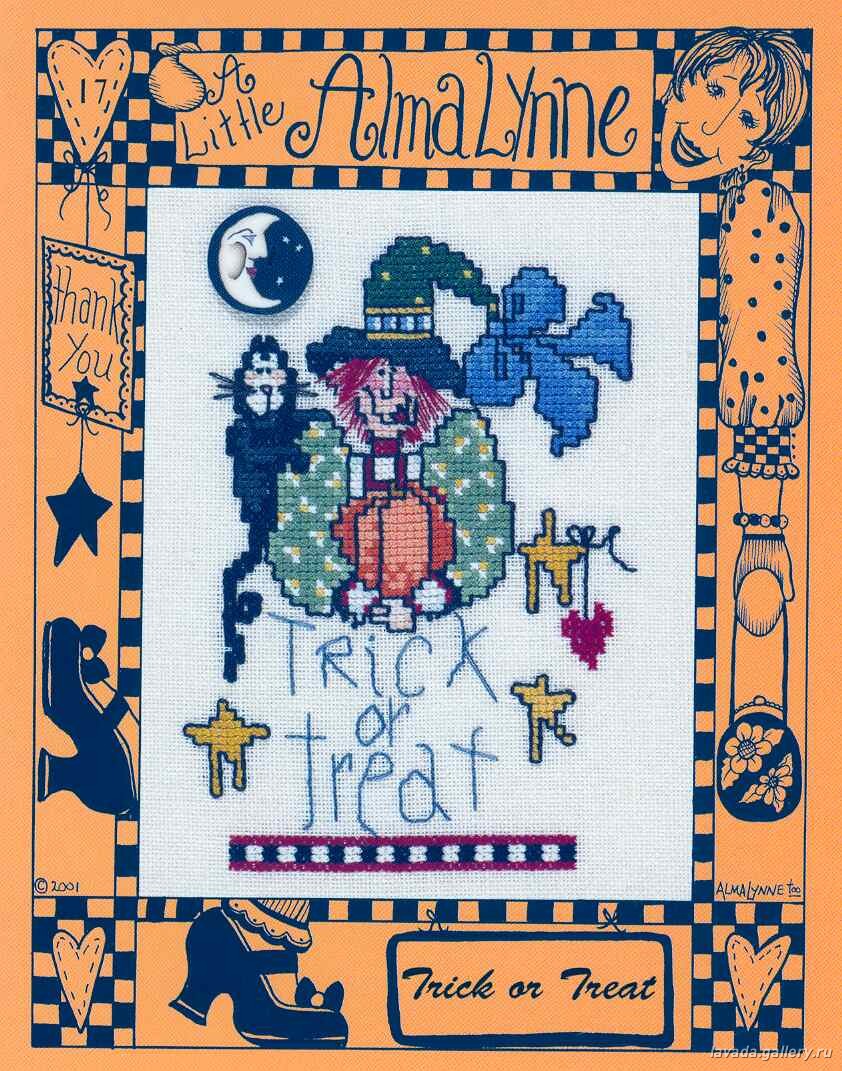 Schema punto croce Halloween strano 1