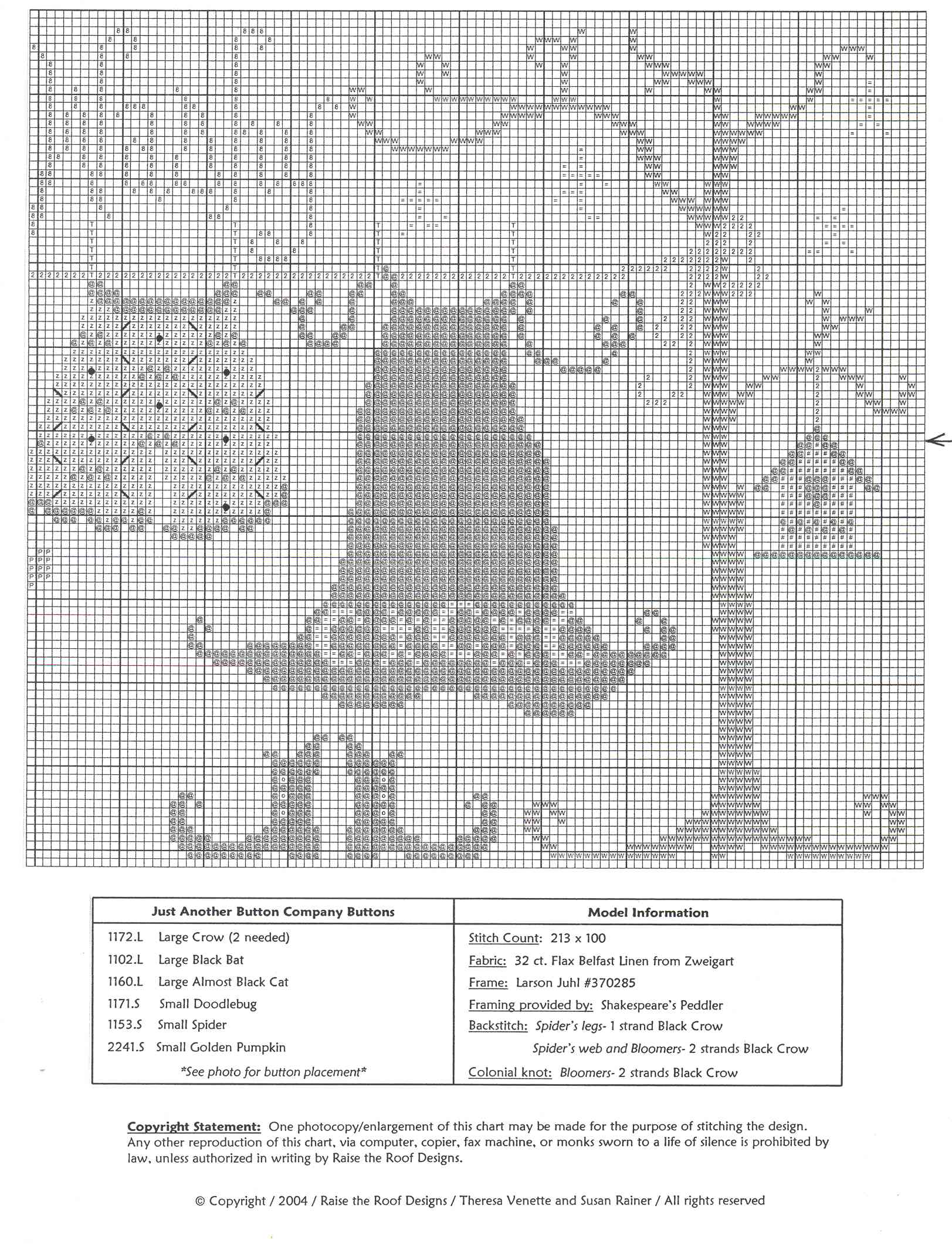 Schema punto croce Halloween strano 4