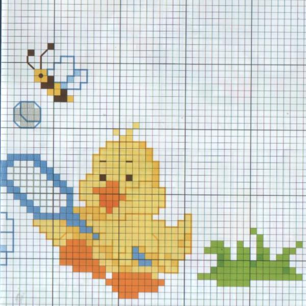 Schema punto croce Lenzuolino 2