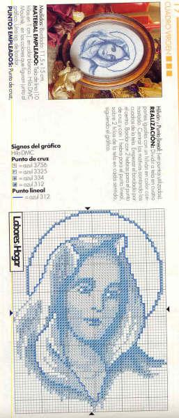 Schema punto croce Madonnina