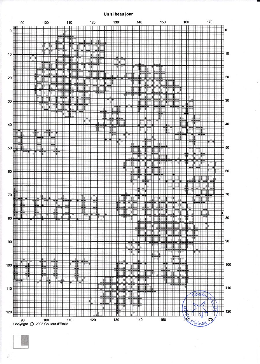 Schema punto croce Matrimonio 4