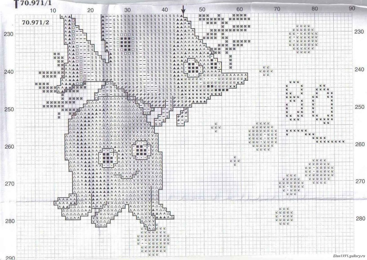 Schema punto croce Metro sirenetta 3