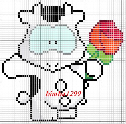 Schema punto croce Mucchina 2