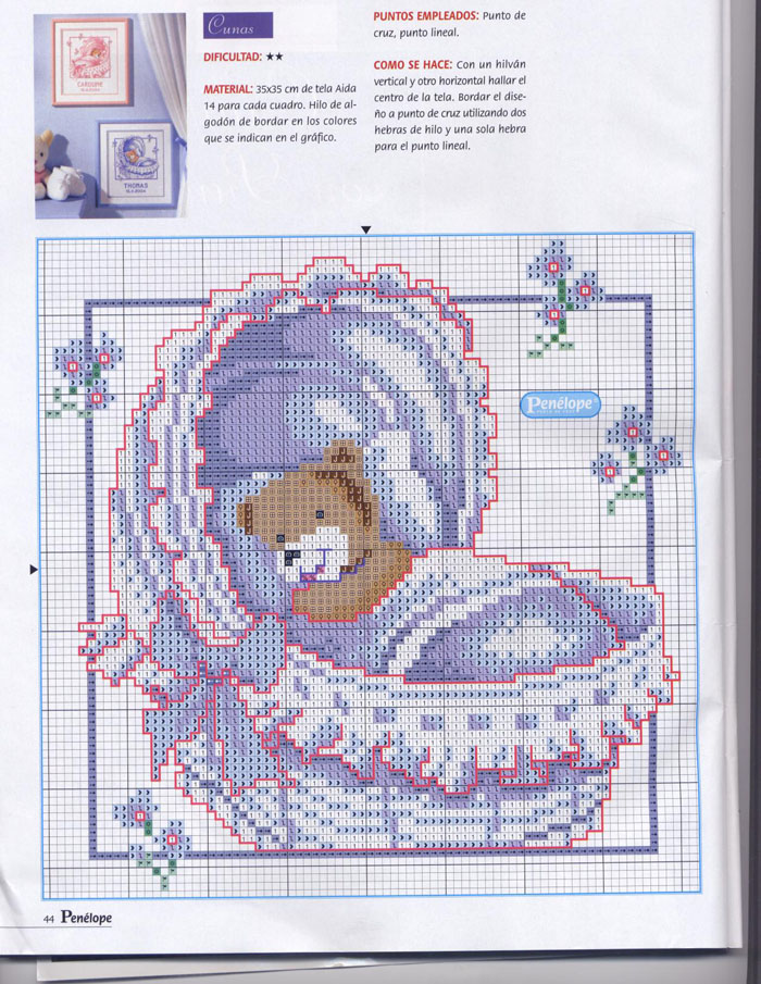 Schema punto croce Orsetto 2