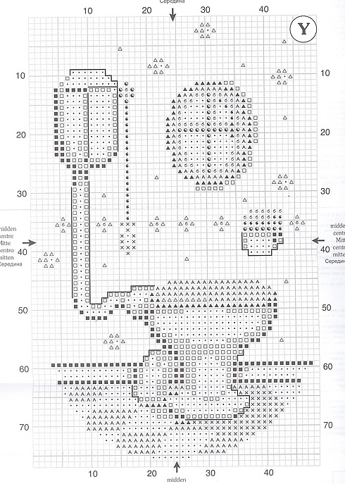 Schema punto croce Portarotoli bagno 3