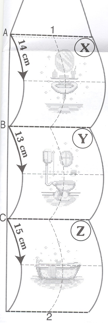 Schema punto croce Portarotoli bagno 6